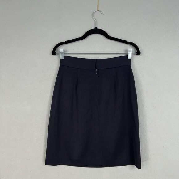J.Crew Skirt Womens 6 Navy Italian Wool Pencil Minimal Quiet Luxury Made Italy - Picture 6 of 13